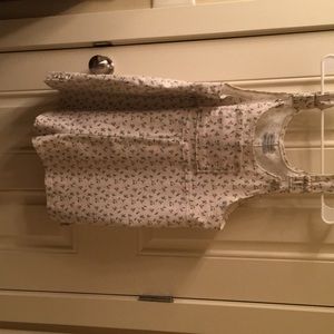 Floral shorts overalls